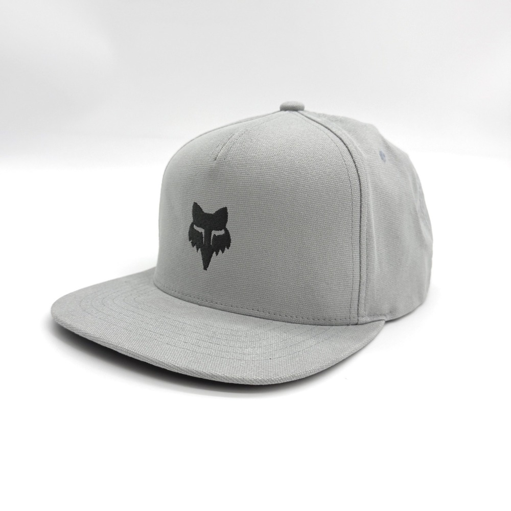 Fox Racing Fox Head Snapback Hat OSFA Cotton Spandex Steel Grey Moto Streetwear